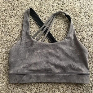 SP Athletics Strappy‎ Gray Minimal Light Compression Sport Bra Size Small Cross